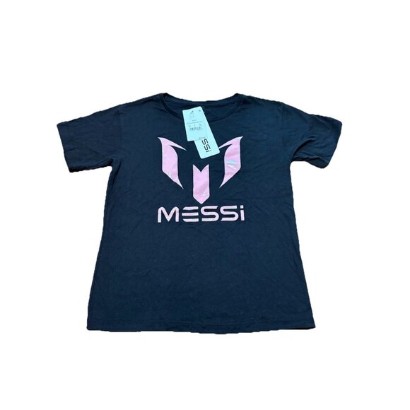 Messi Other - Lionel Messi Collection Girl's Soccer T-Shirt S Black Pink Logo